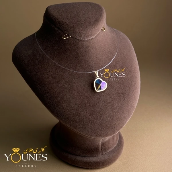 آویز طلا سواروسکی قلبی کهکشانی